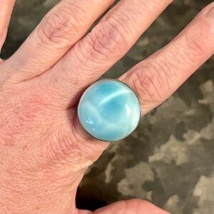 Sterling Silver 925 Larimer Polished Circle Dome Cocktail Ring Size 9